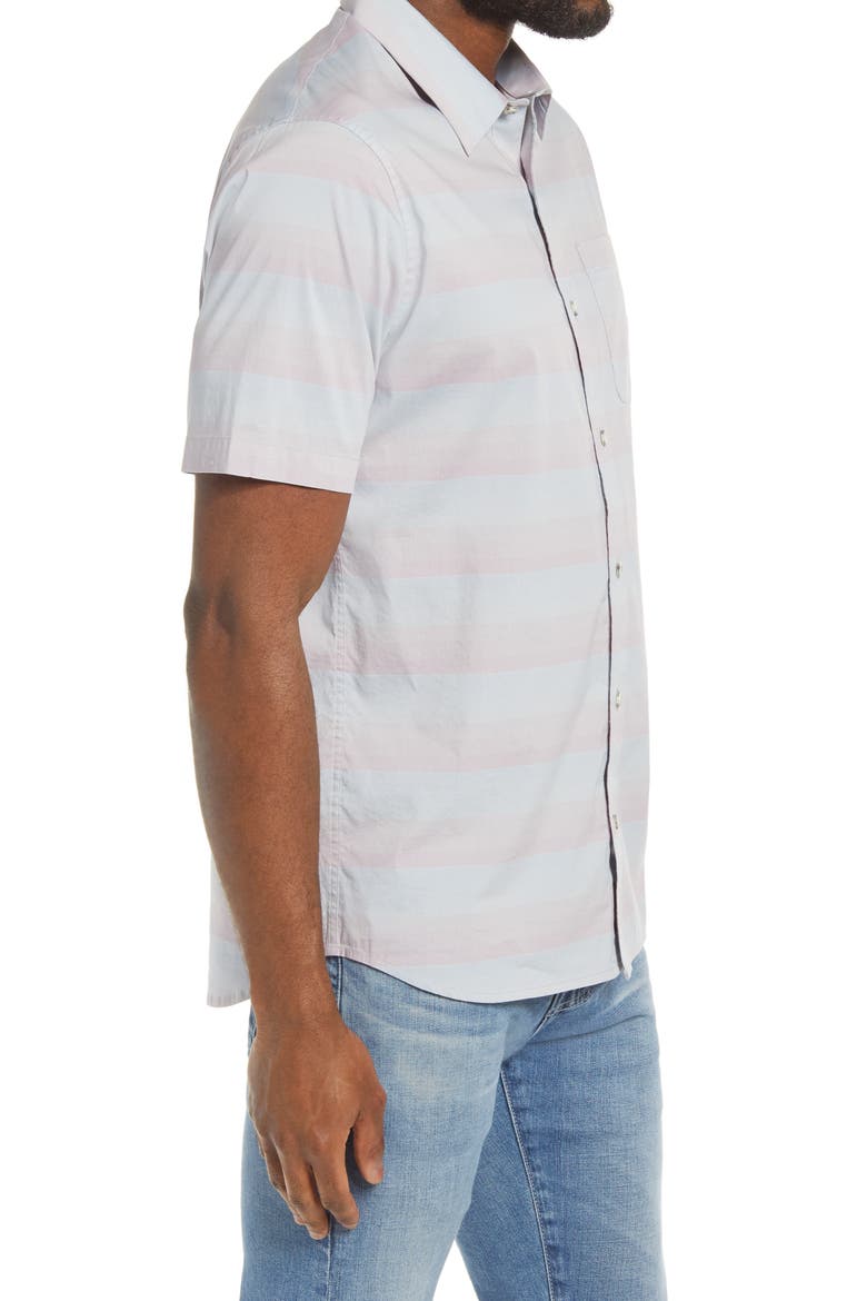 Increments Short Sleeve Button-Down Shirt, Alternate, color, HEATHER MI