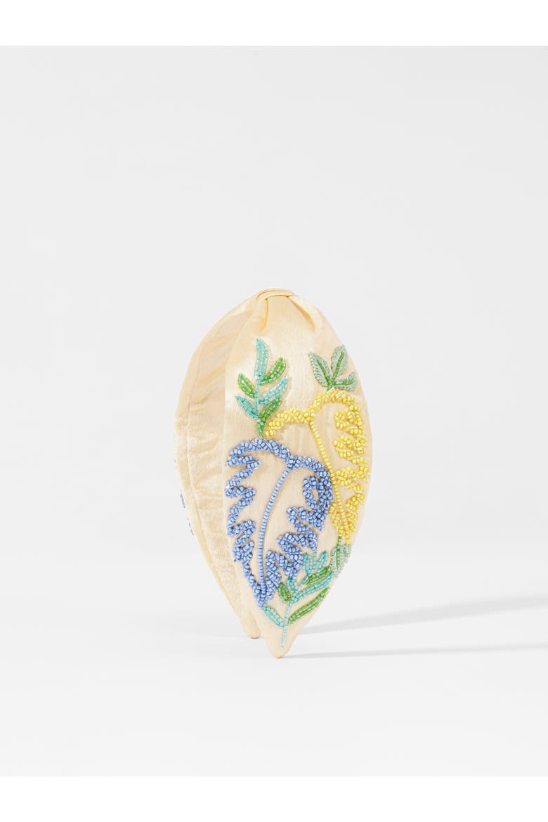Summer Leaf Knotted Headband, Main, color, Yellow