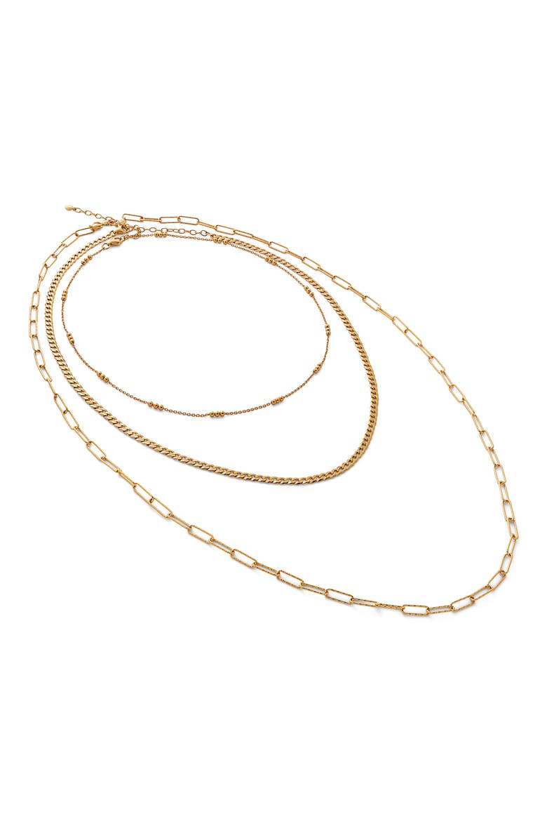 Alta Textured Chain Necklace, Alternate, color, 18CT GOLD VERMEIL ON SILVER