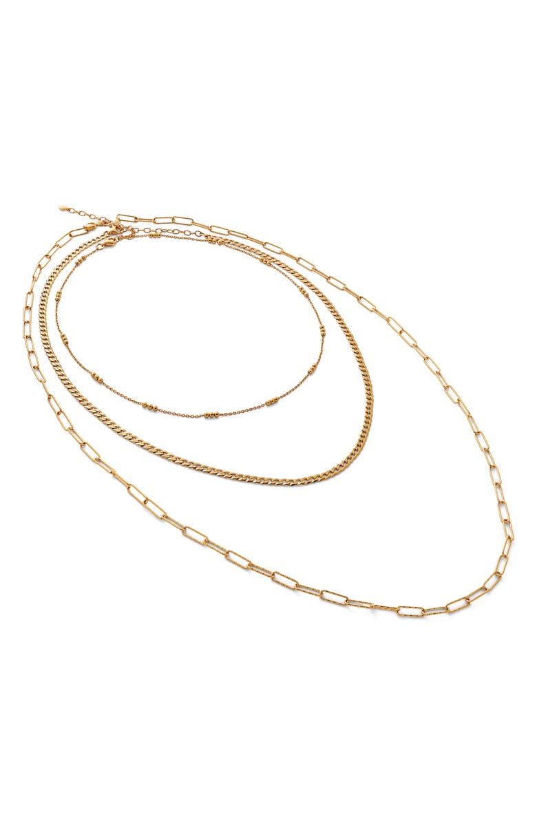 Monica Vinader Alta Textured Chain Necklace, Alternate, color, 18Ct Gold Vermeil On Silver