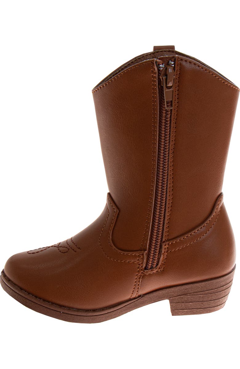 Laura Ashley Embroidered Western Boots Girls' Fashionable Comfort Fit Stylish, Alternate, color,