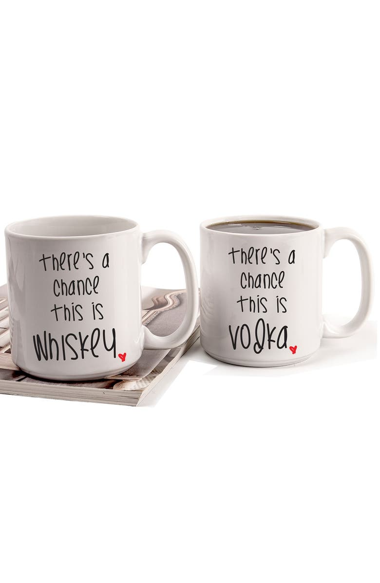 Cathy's Concepts 'There's a Chance' Ceramic Coffee Mugs, Alternate, color, 