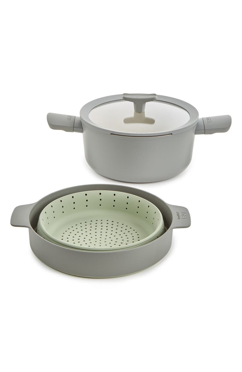 BergHOFF Leo Balance 3-Piece Steamer Set, Main, color, Moon Mist