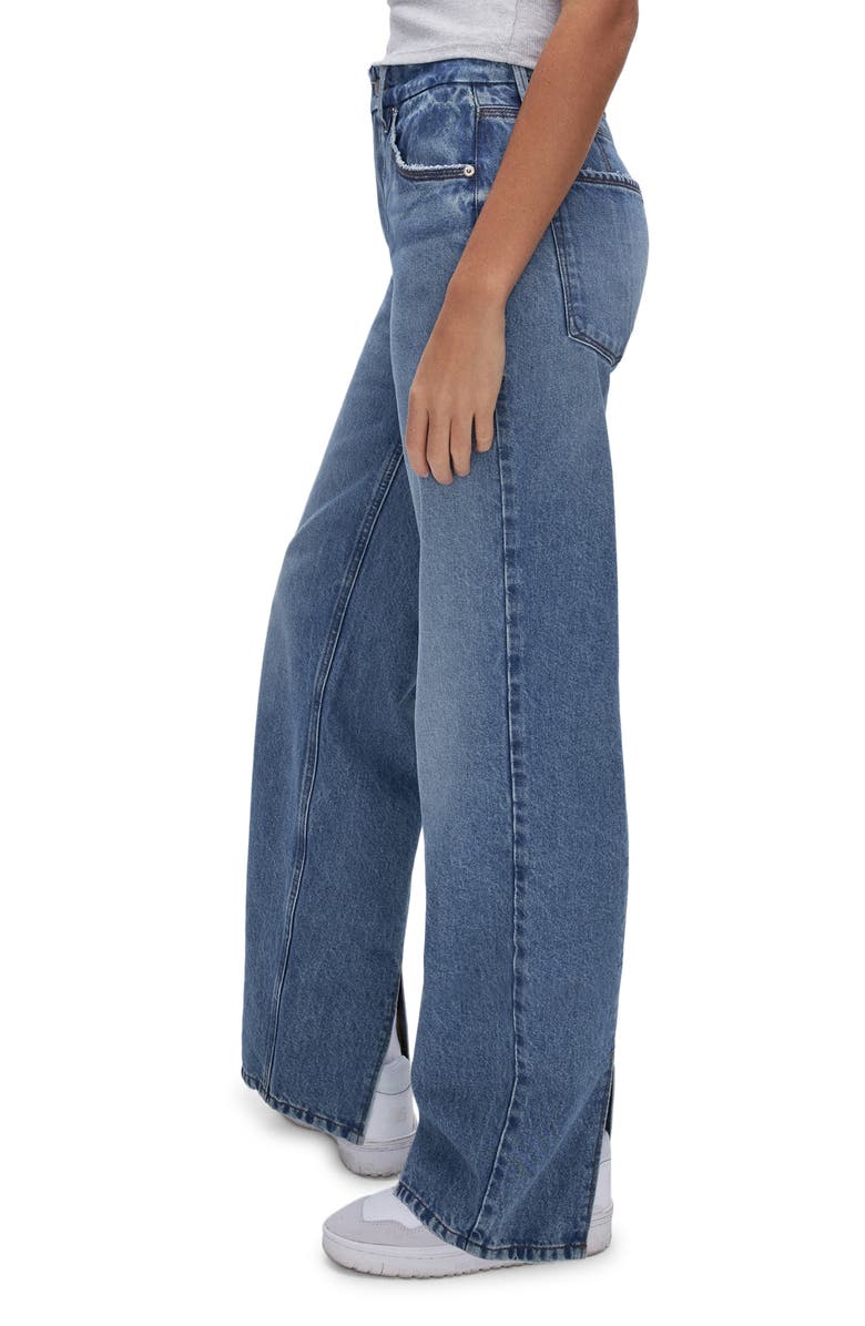 Good American Good '90s High Waist Straight Leg Jeans, Alternate, color, 
