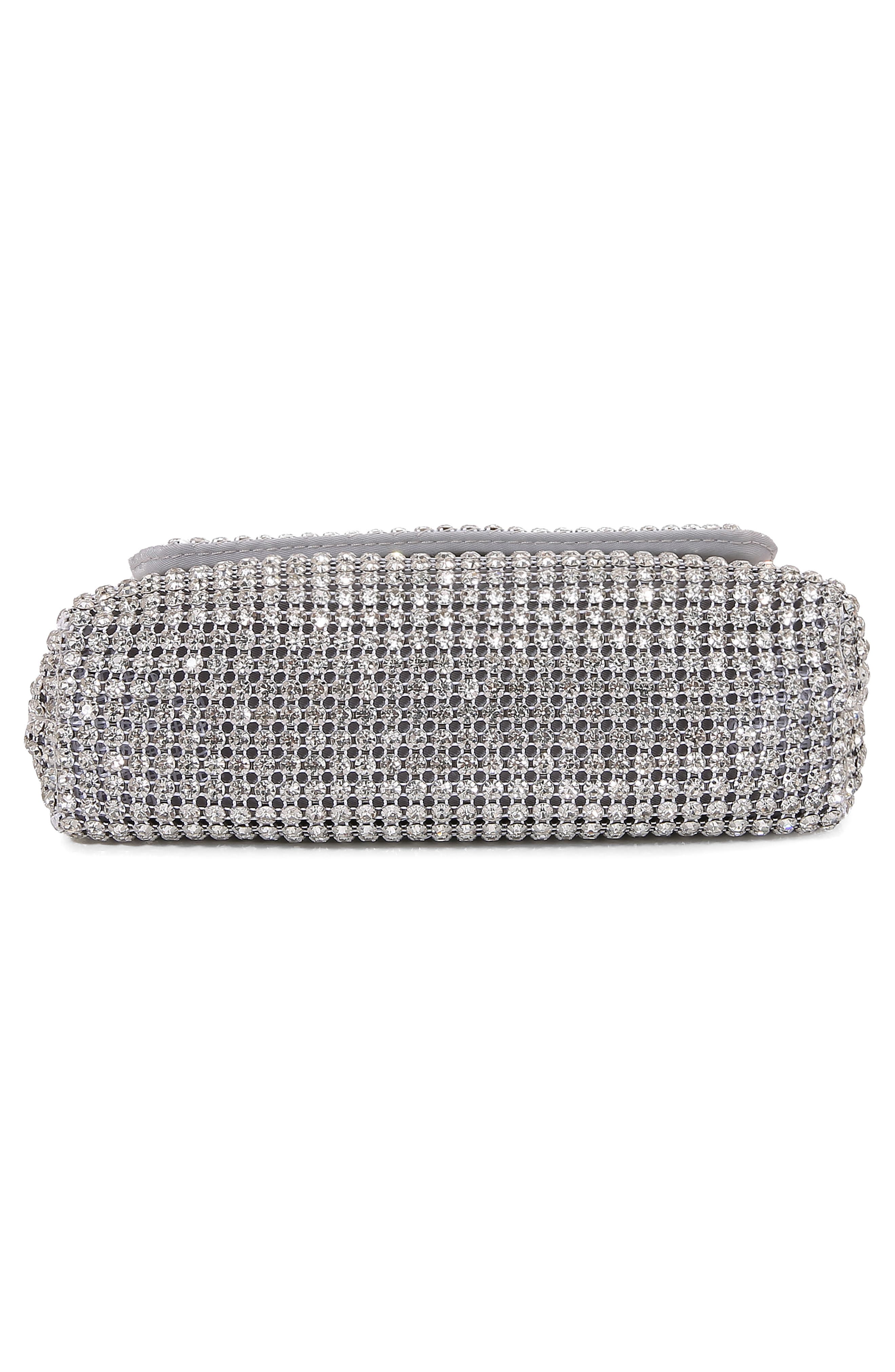 Rhinestone Crossbody Bag, Alternate, color, SILVER