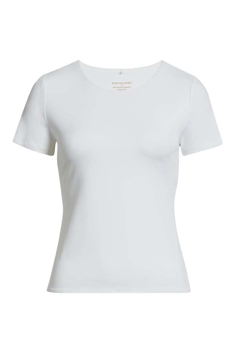 Rhianna Stretch Knit T-Shirt, Alternate, color, WHITE