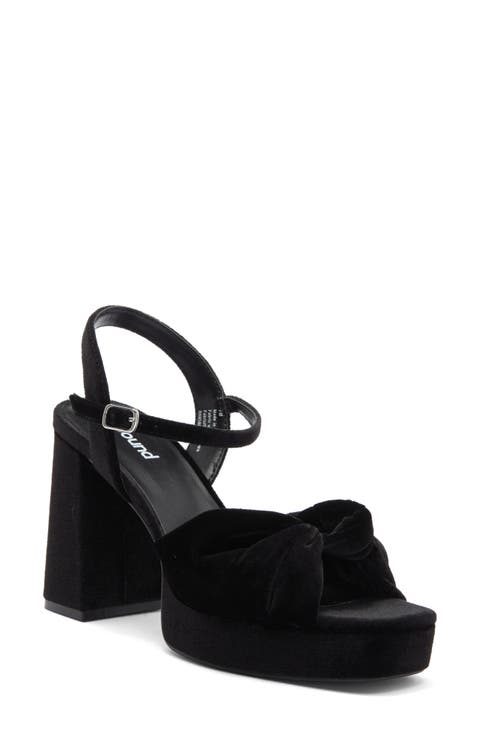Pamela Velvet Platform Sandal (Women)