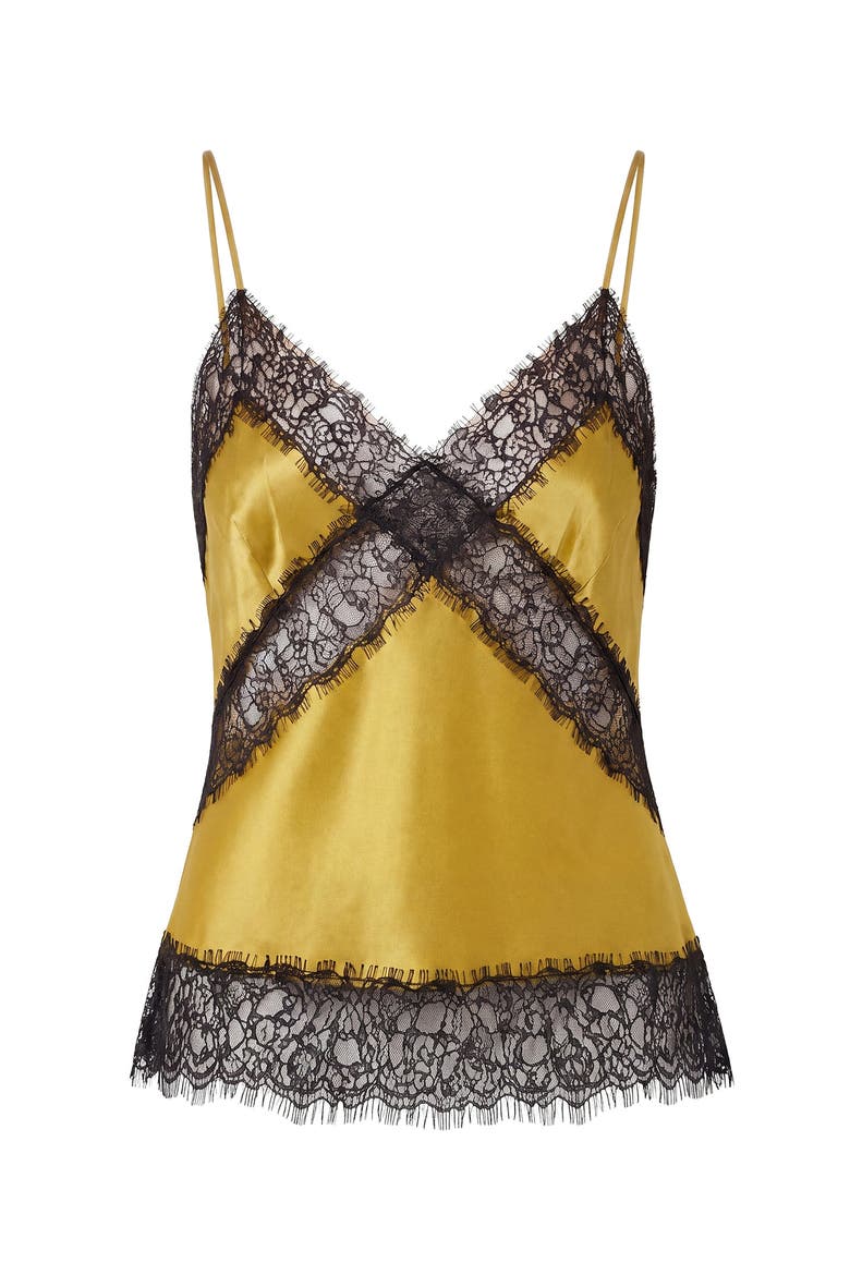 Lou Lace Trim Camisole, Alternate, color, CELADON