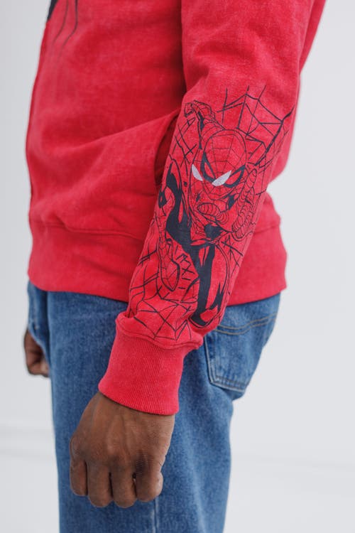 Marvel Spider-man Cosplay Zip-up Hoodie In Red