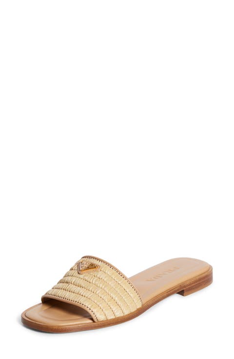 サンダル・ミュール PRADA Women Sandals 1XX750F020027 F0018 NATURALE Beige PRADA Women Sandals 1XX750F020027 F0018 NATURALE Beige