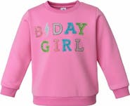Mia Belle Girls Color Pop Birthday Girl Gem Sweatshirt