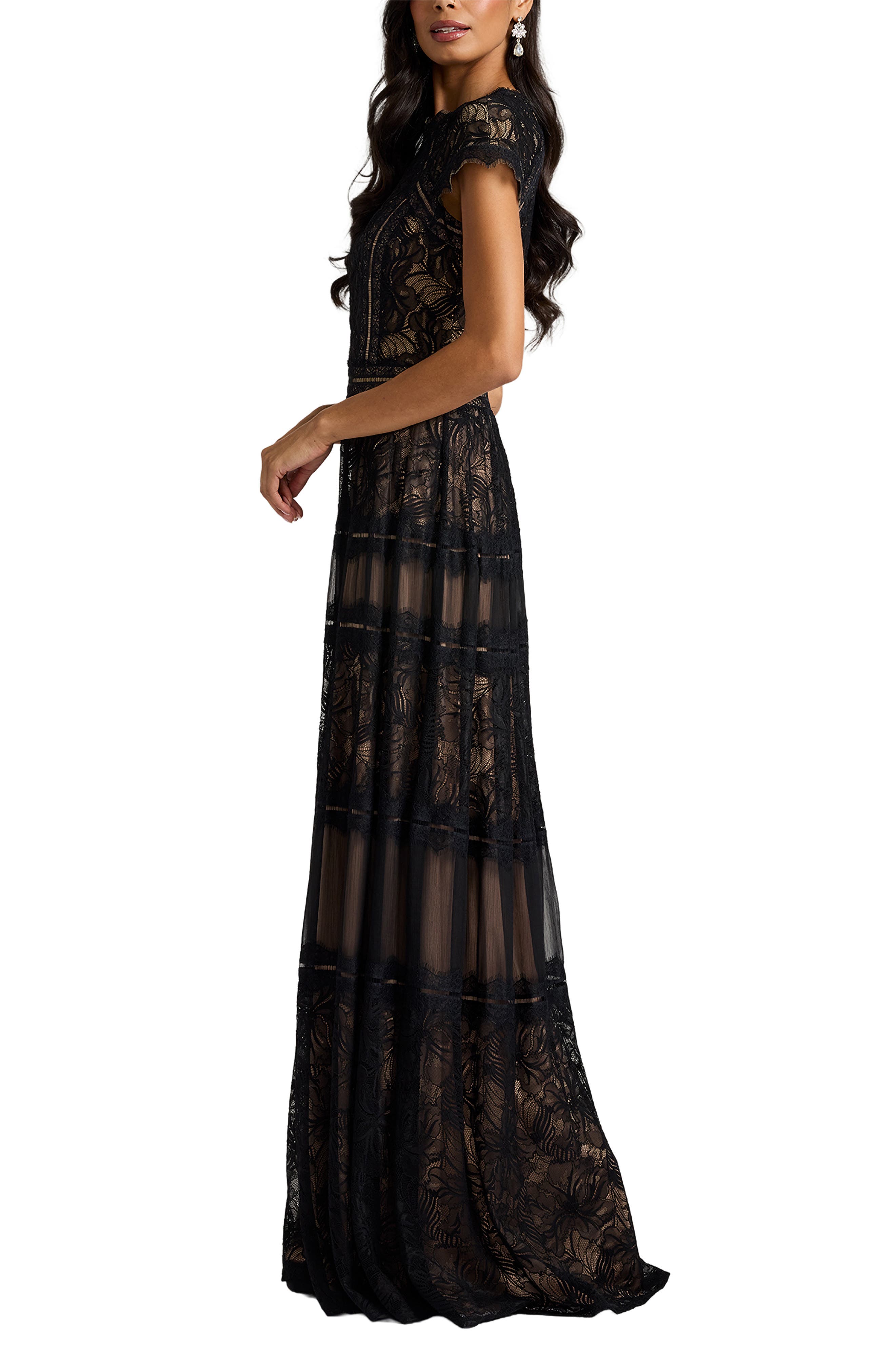 Tadashi Shoji Lace A-Line Gown (Women) | Nordstrom