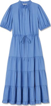 LK Bennett Hedy Tiered Cotton Midi Dress