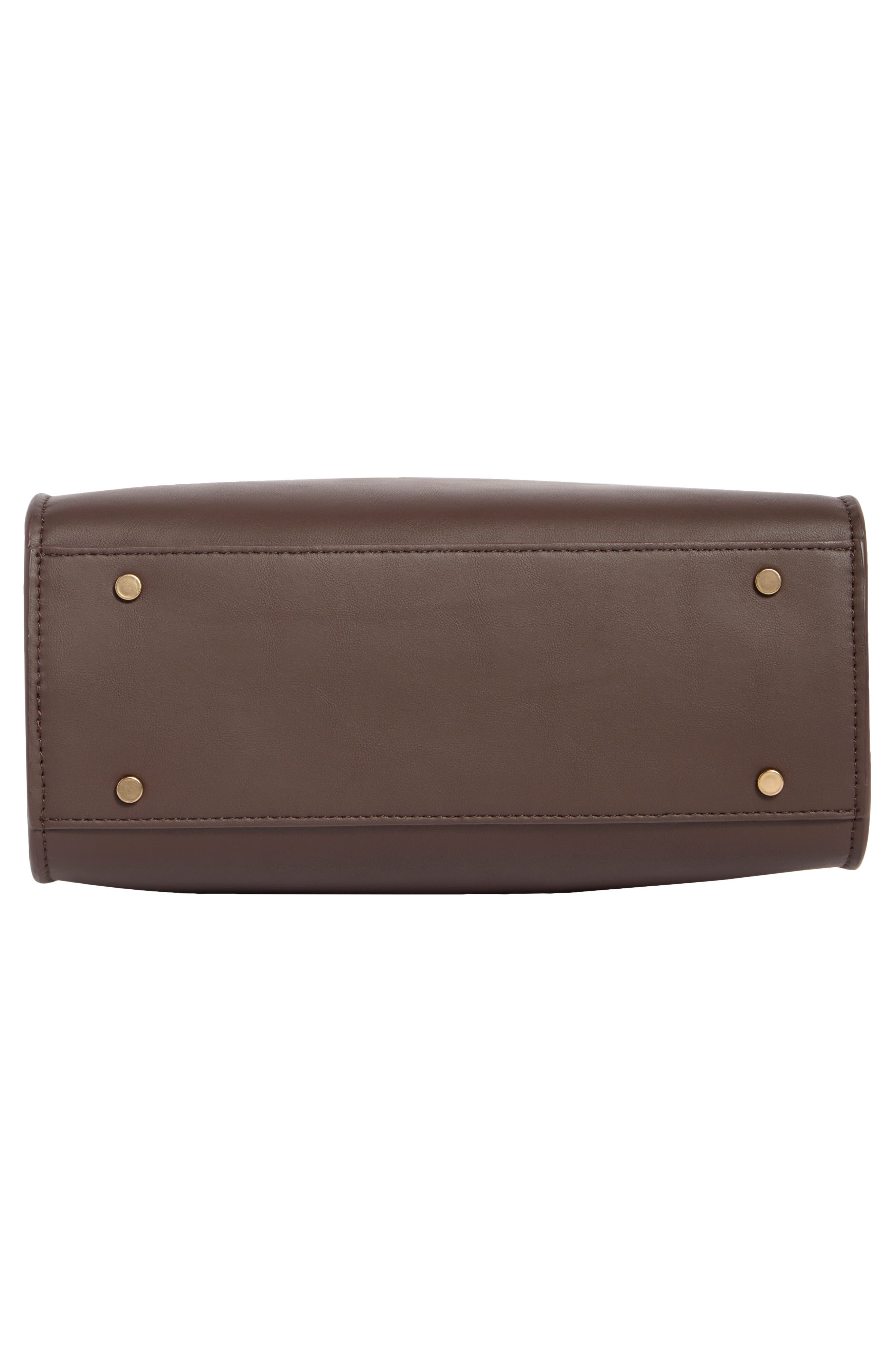 Sam Edelman Loraine Small Bowler Satchel Bag, Alternate, color, Dark Brown