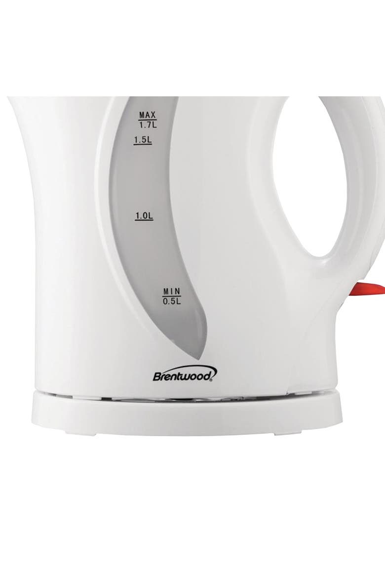 1.7 Liter Cordless Plastic Tea Kettle, Alternate, color, White