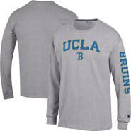 Champion Men's Champion  Heather Gray UCLA Bruins Arch Over Logo 2-Hit Long Sleeve T-Shirt