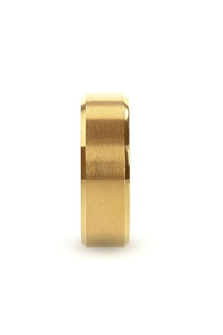 Radiate Titanium Flat Brushed Center Wedding Ring, Alternate, color, Gold
