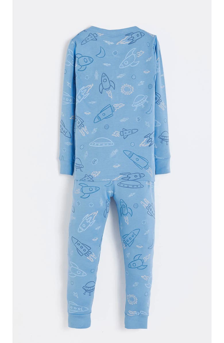 Babycottons Skyward Snug Long Pajamas for Toddler, Alternate, color, Blue