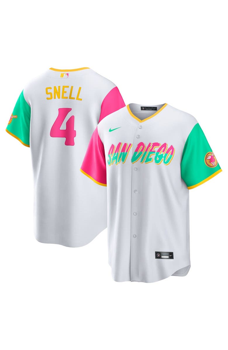 Nike Men's Nike Blake Snell White San Diego Padres City Connect Replica Player Jersey, Main, color, 