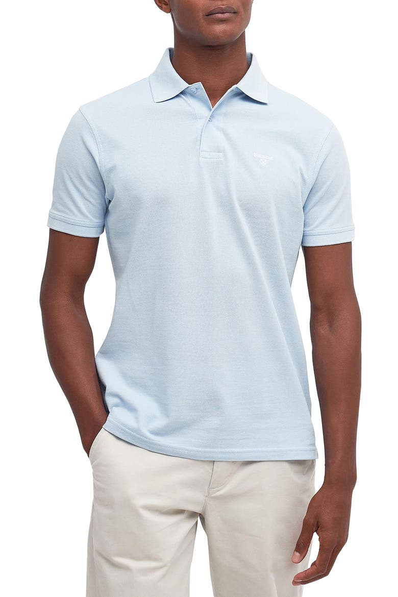 Lightweight Sports Piqué Polo, Main, color, CHAMBRAY BLUE