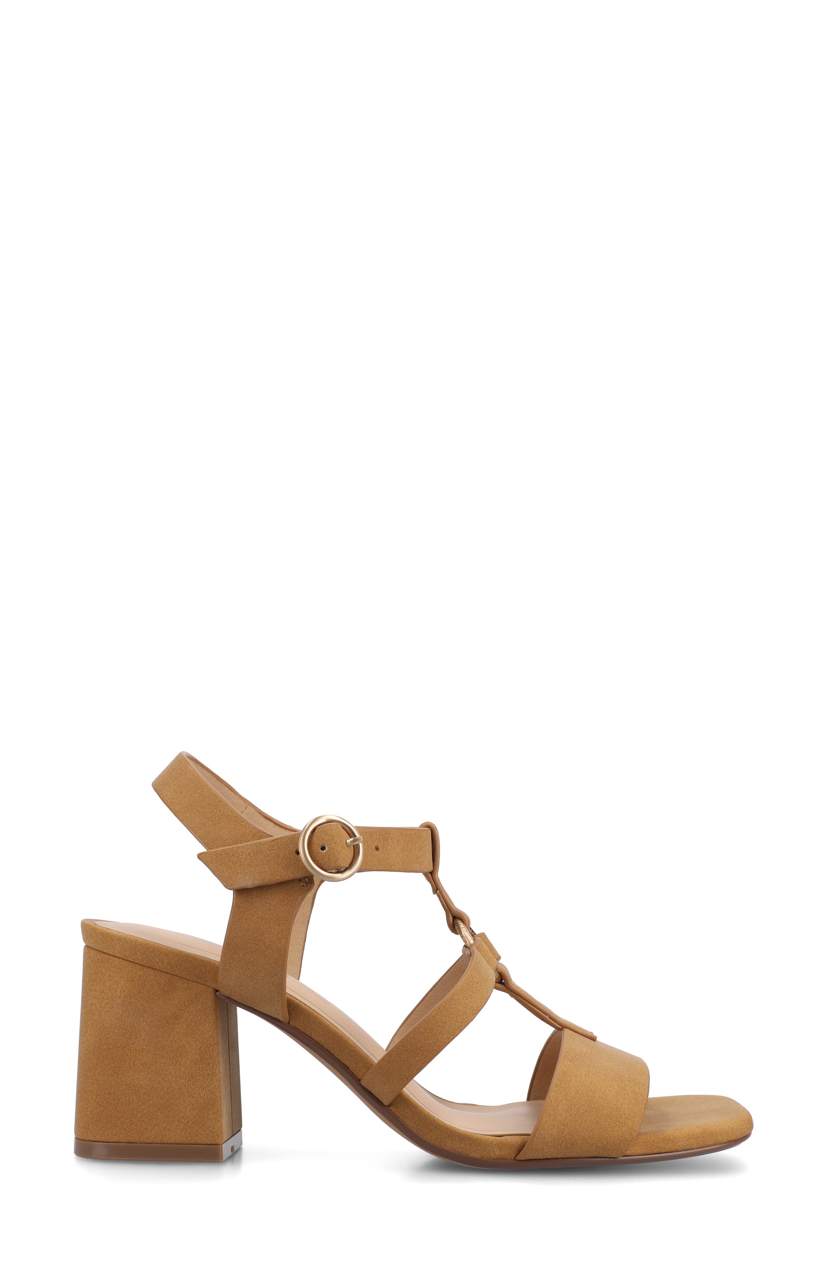 Merisol Block Heel Ankle Strap Sandal, Alternate, color, BROWN