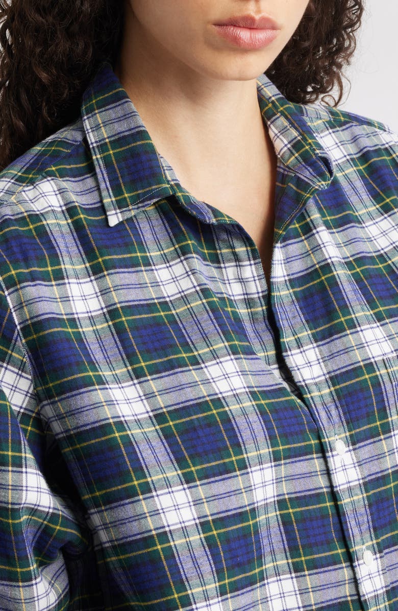 Frank & Eileen Eileen Relaxed Button-Up Shirt, Alternate, color, Blue Green White Plaid