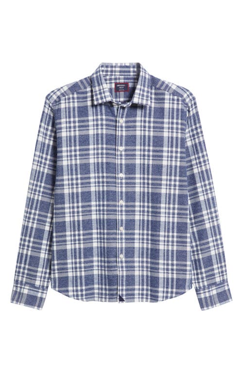 Untuckit Morenillo Plaid Flannel Button-up Shirt In Blue