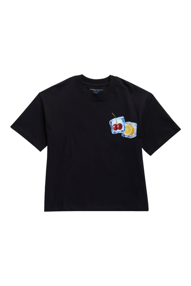 Kids' Ice Cubes Graphic T-Shirt, Main, color, BLACK