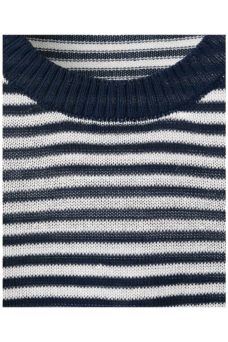 Stripe Crop Sweater, Alternate, color, DARK NAVY