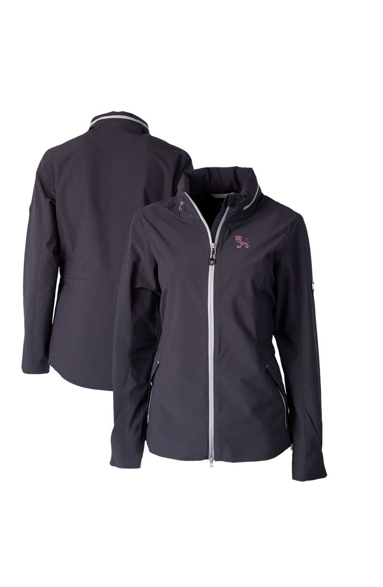 Cutter & Buck Women's Cutter & Buck Graphite Clemson Tigers Vault Vapor Water Repellent Stretch Full-Zip Rain Jacket, Main, color, 