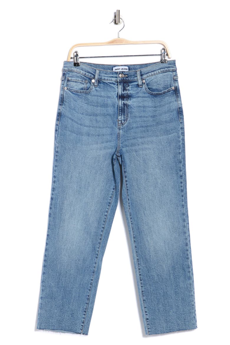 High Waist Straight Leg Jeans, Alternate, color, WESTSIDE