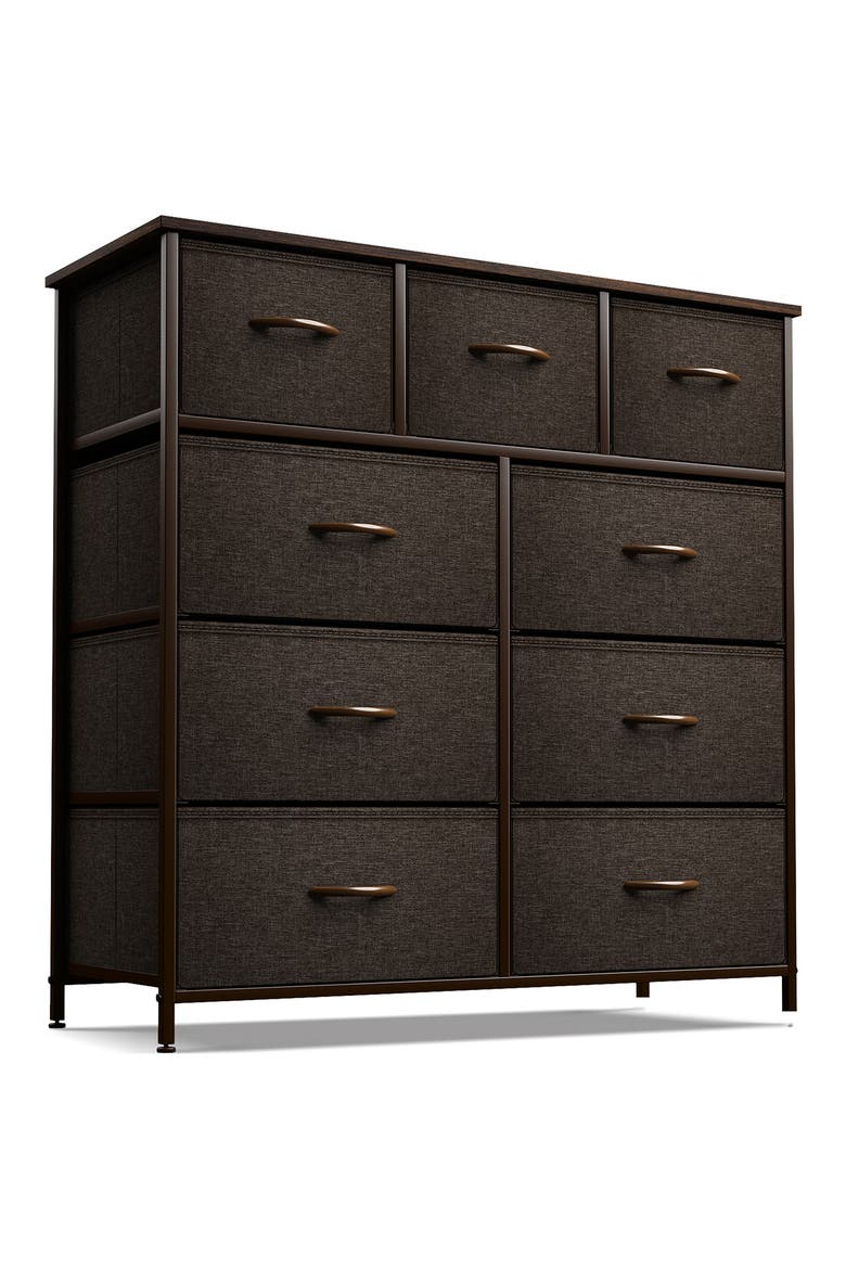 9-Drawer Chest Dresser, Main, color, BROWN