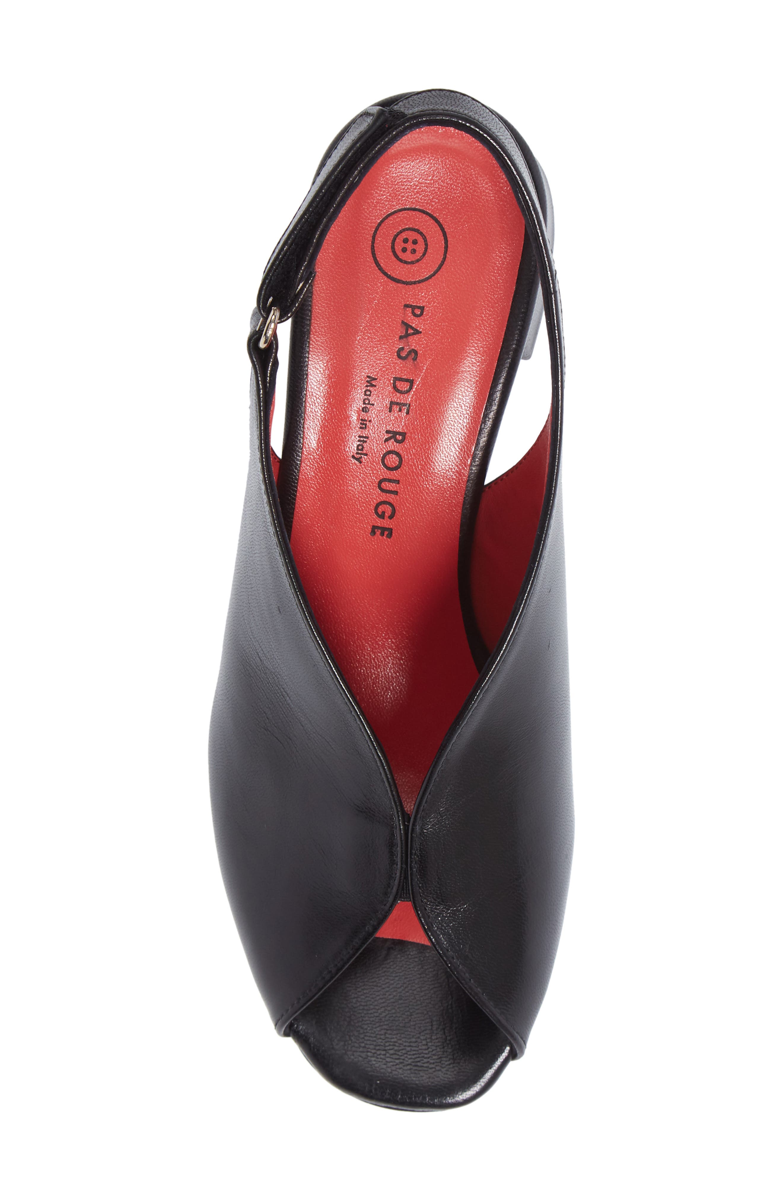 Fleur Sandal, Alternate, color, BLACK LEATHER