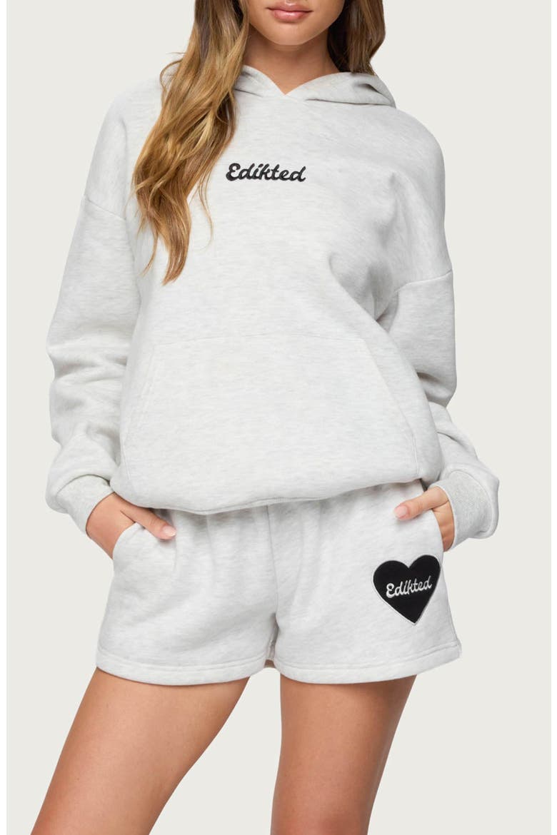 Big Love Embroidered Hoodie, Main, color, GRAY-MELANGE