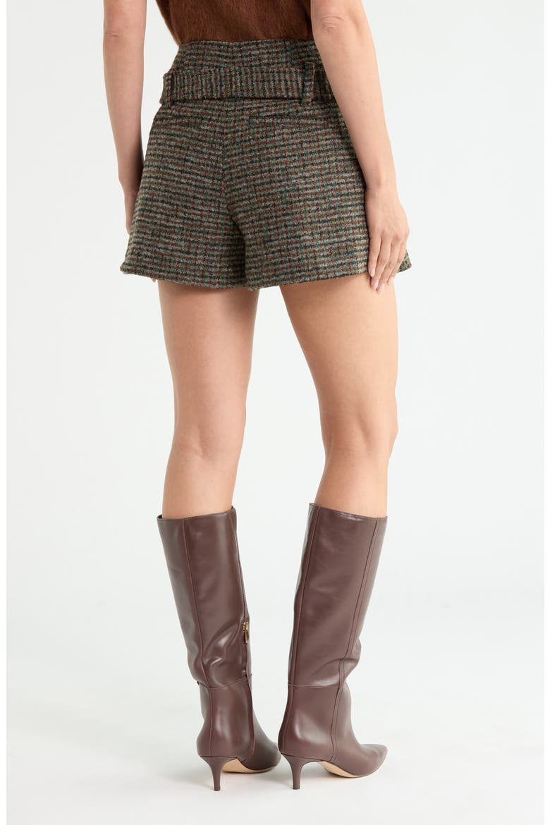 Como Belted Check Skort, Alternate, color, COGNAC/ FOREST