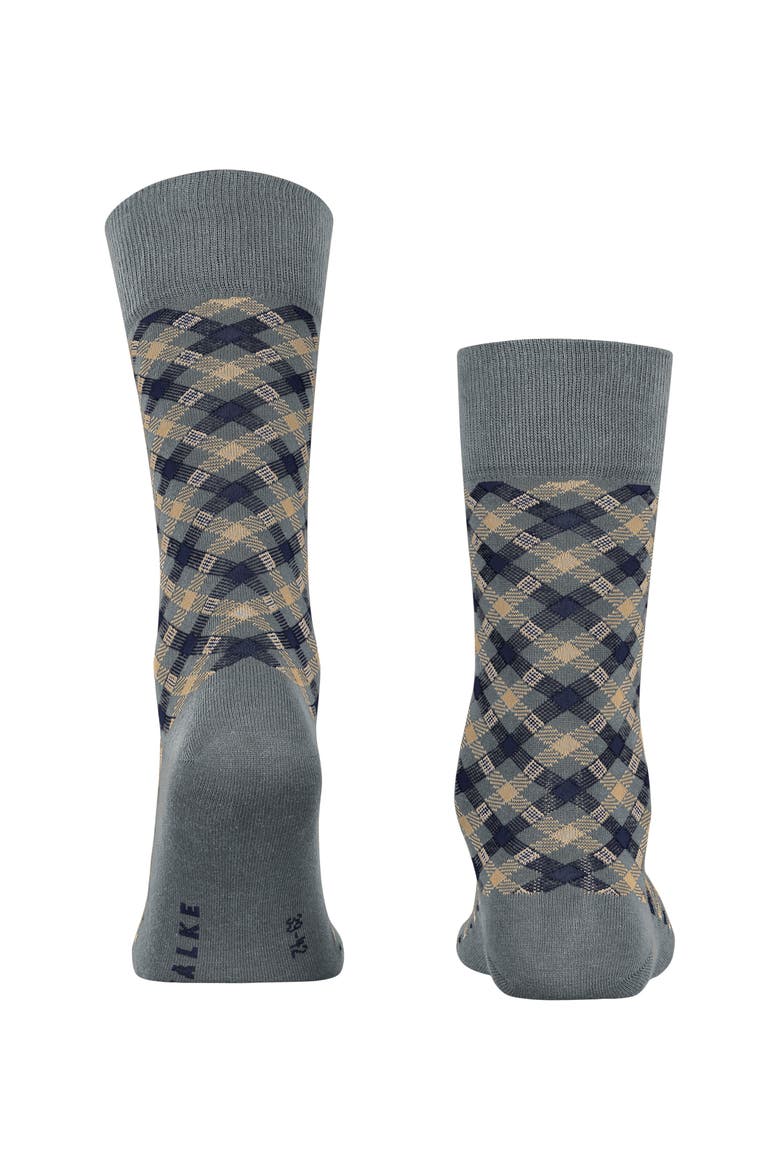Smart Check Dress Socks, Alternate, color, Dust