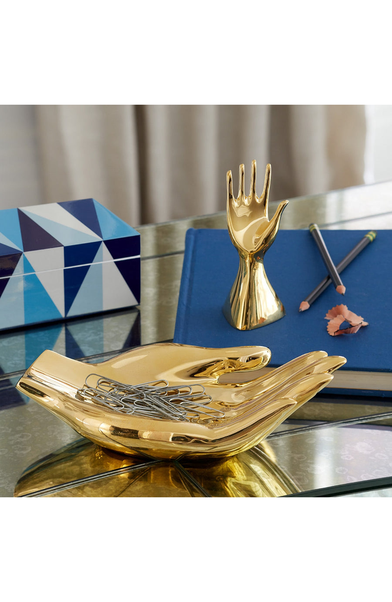 Jonathan Adler Brass Hand Decorative Bowl, Alternate, color,