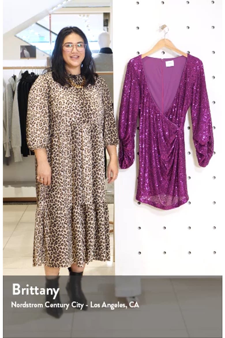 Balloon Sleeve Sequin Cocktail Minidress video