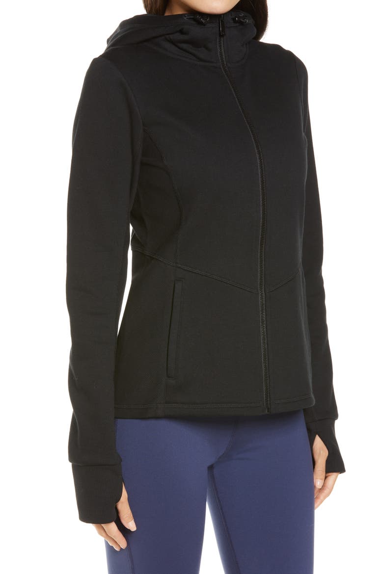Foundation Zip Hoodie, Alternate, color, BLACK