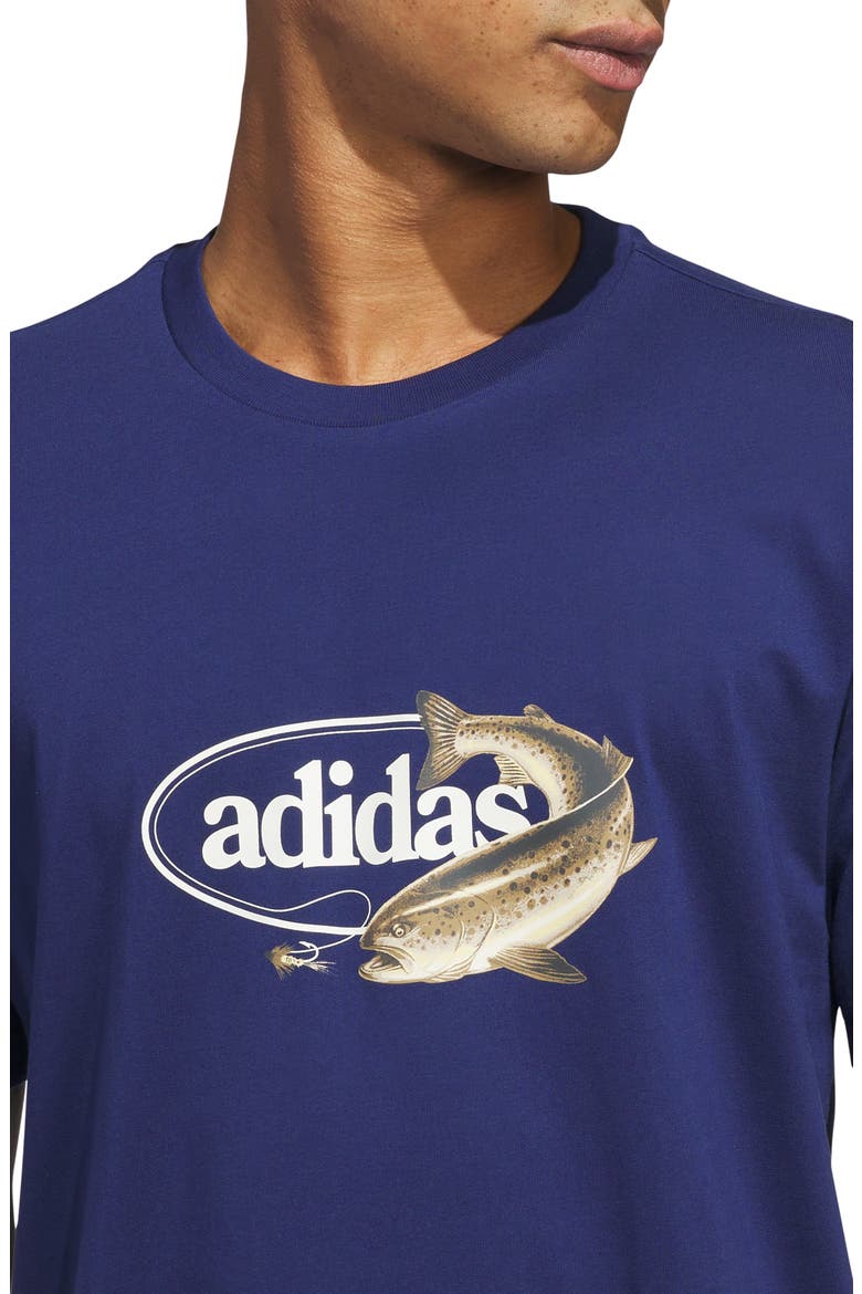 Fish Sportsman Graphic T-Shirt, Alternate, color, DARK BLUE