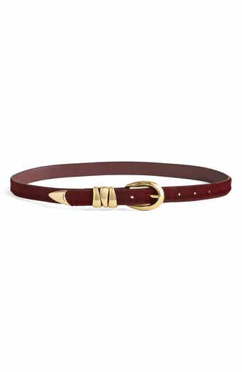 Triple Metal Keeper Genuine Calf Hair Belt