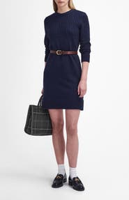 Barbour Guernsey Cable Stitch Long Sleeve Cotton Sweater Dress