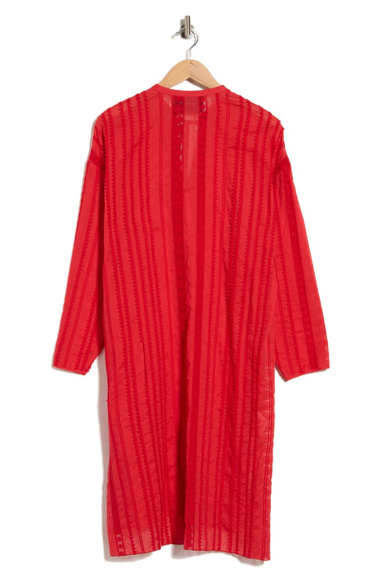 Cotton Lace Detail Dress, Alternate, color, RED