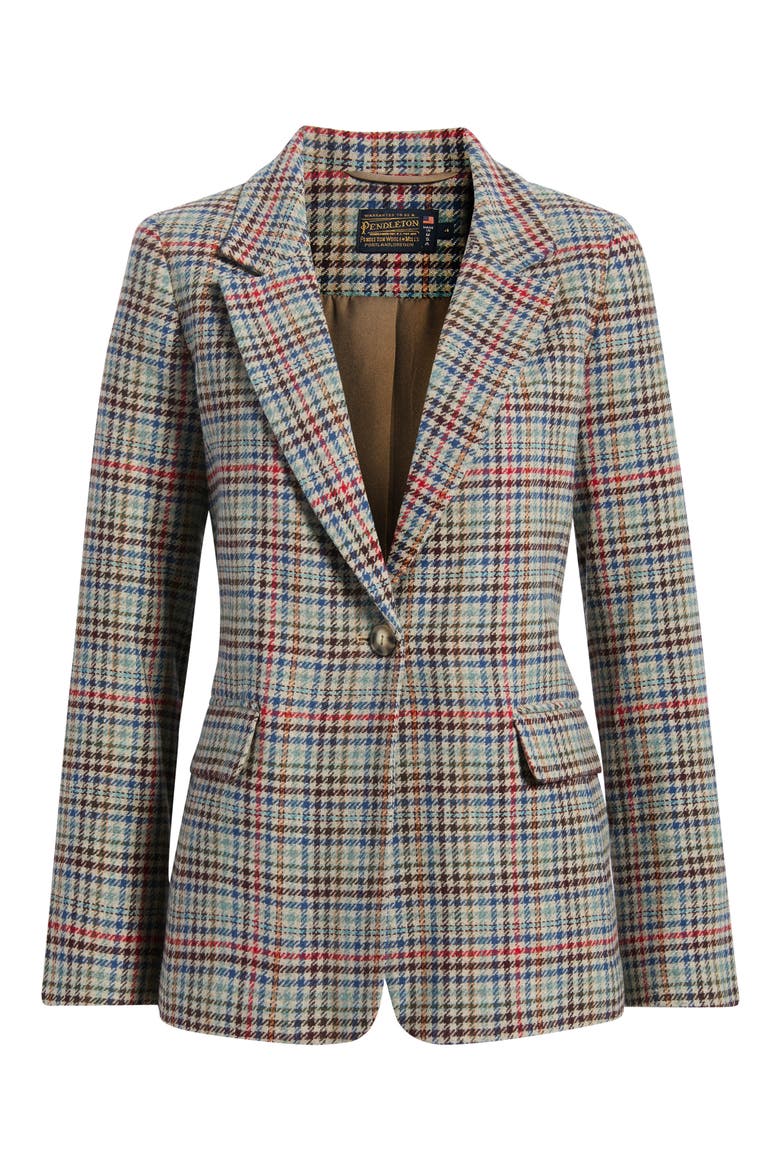 Oregon Tweed Wool Blazer, Alternate, color, CAMEL BRIGHTS CHECK