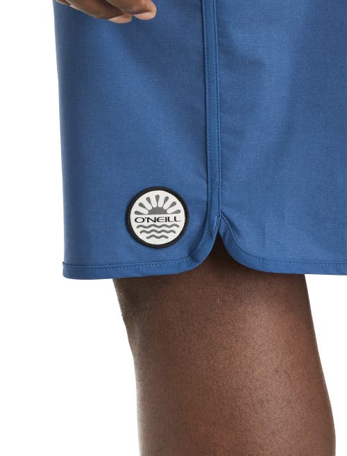 O'neill Big & Tall Cruzer Striped Scallop Board Shorts In Indigo