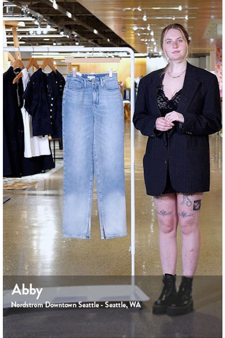 Good Boy High Waist Side Slit Raw Hem Jeans video