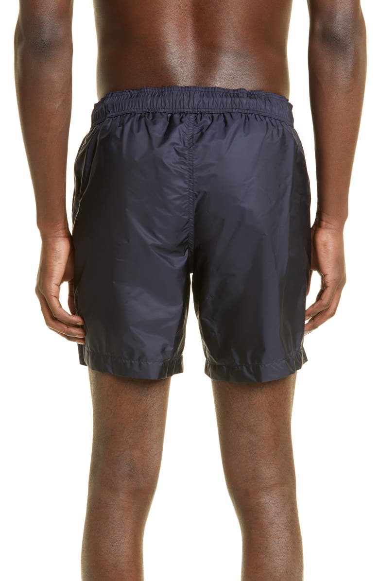 Moncler Logo Patch Swim Trunks, Alternate, color, 