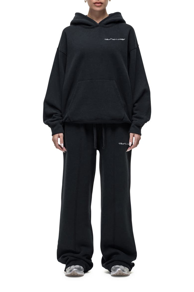 Scribble Black Pullover Hoodie, Alternate, color, Black