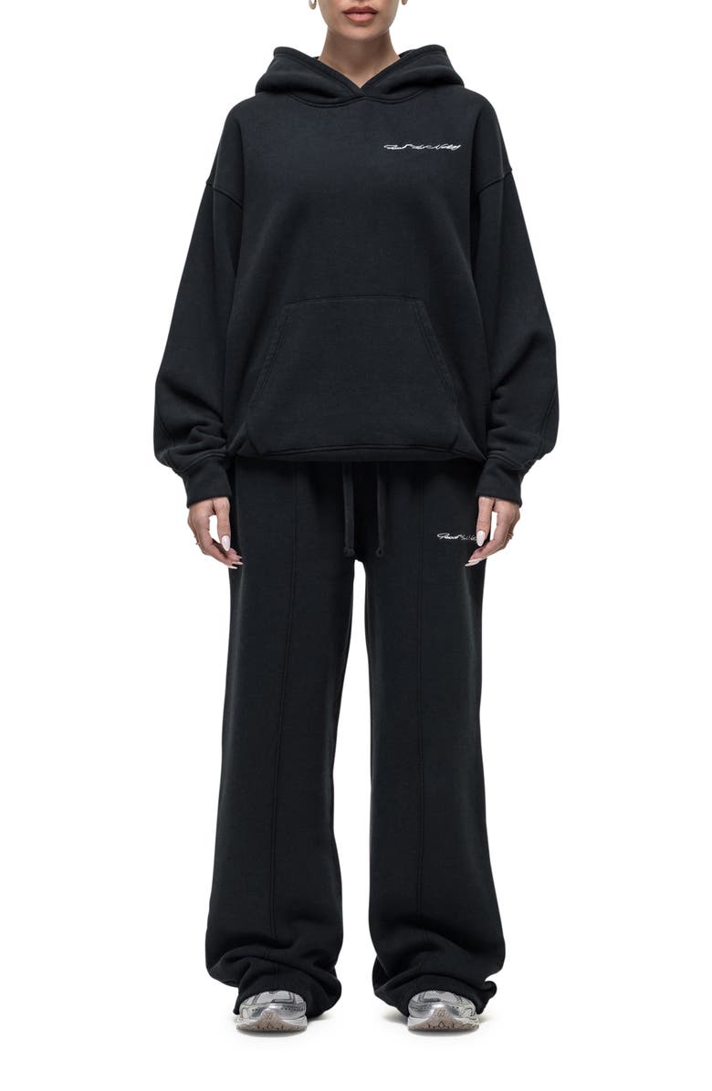 Good For Nothing Scribble Black Pullover Hoodie, Alternate, color, Black