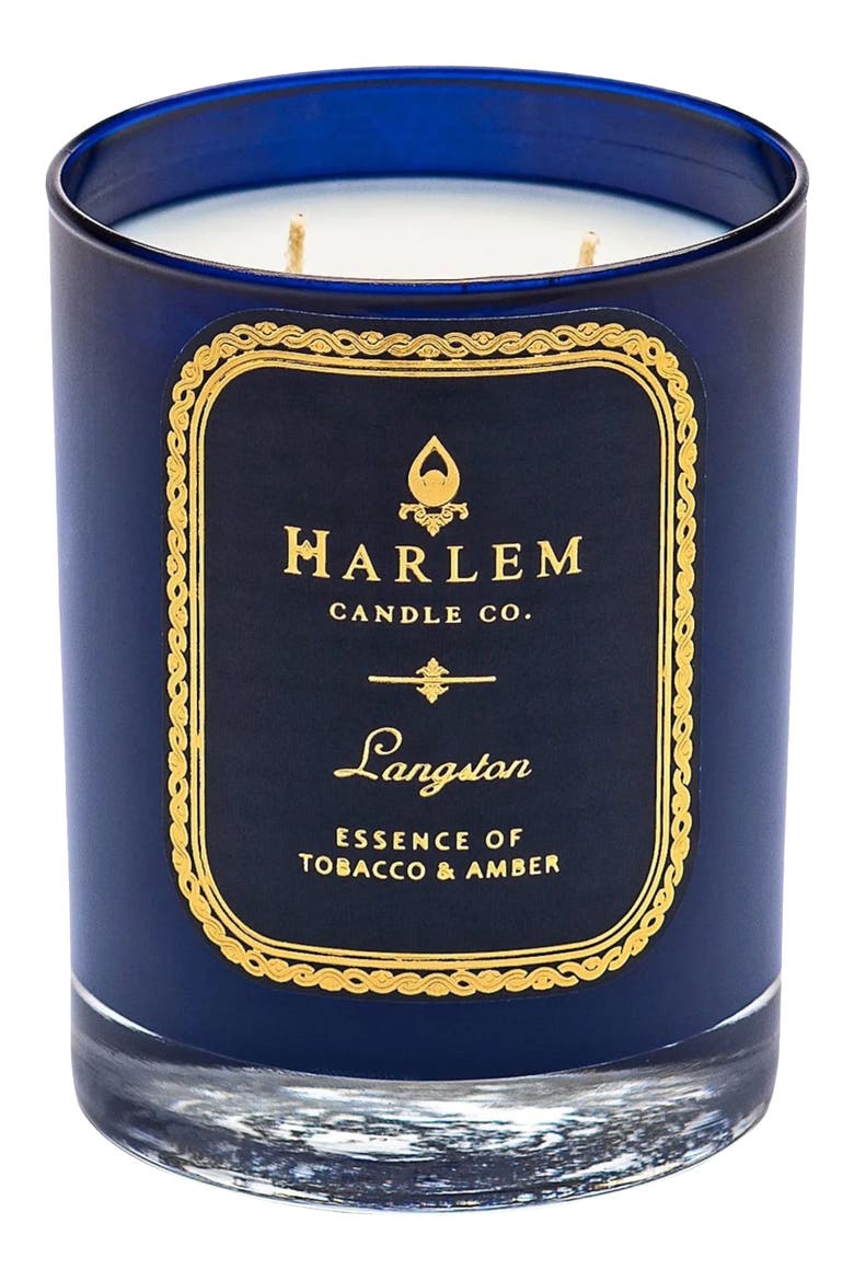Renaissance Langston Luxury Candle, Main, color, BLUE